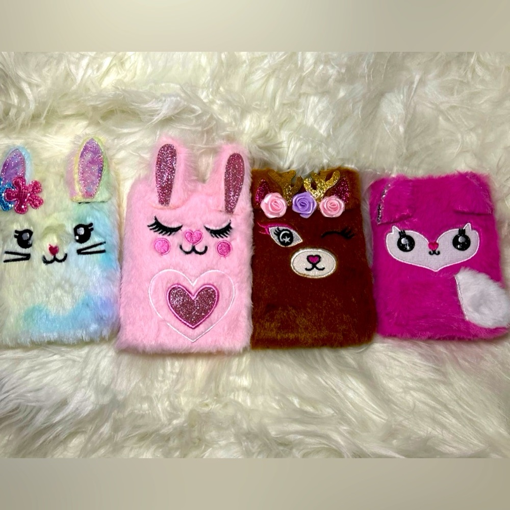 New Miniature Fuzzy Character Notebook Bundle